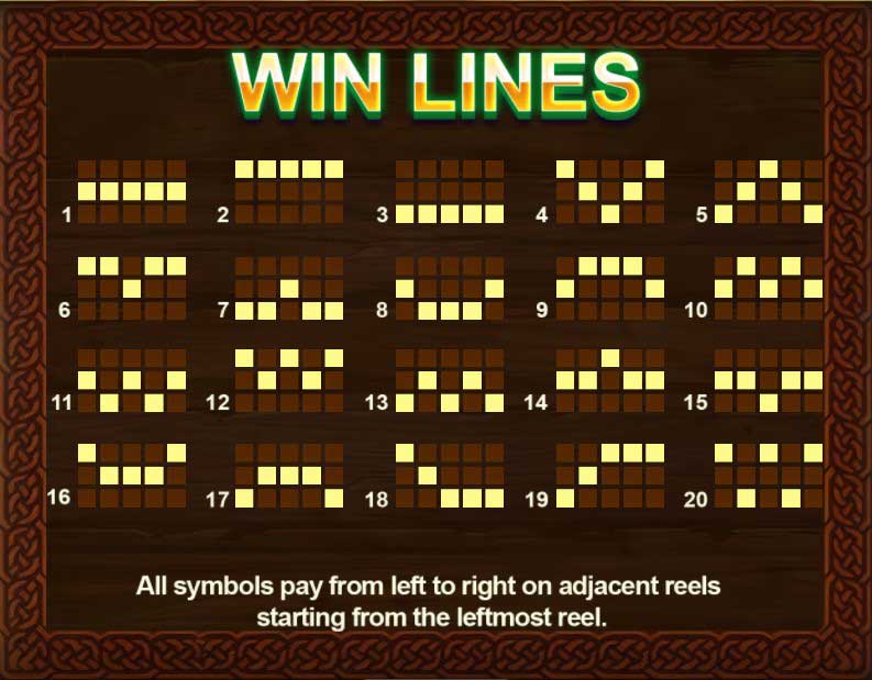 7's Luck slot game win lines